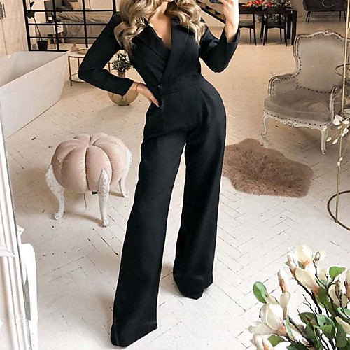 Women's Elegant Work Office 2021 Red Wine White Black Jumpsuit Solid Color Pocket
Women's Elegant Work Office 2021 Red Wine White Black Jumpsuit Solid Color Pocket