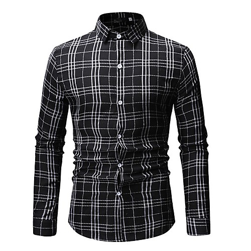 Men's Shirt non-printing Striped Lattice Long Sleeve Casual Tops Casual Soft Breathable Gray White Black
Men's Shirt non-printing Striped Lattice Long Sleeve Casual Tops Casual Soft Breathable Gray White Black