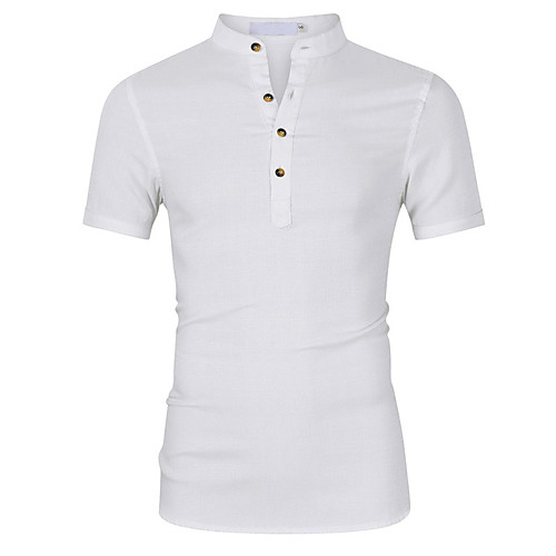 Men's Shirt Solid Color Button-Down Short Sleeve Street Tops Lightweight Casual Breathable Comfortable Khaki White Black
Men's Shirt Solid Color Button-Down Short Sleeve Street Tops Lightweight Casual Breathable Comfortable Khaki White Black
