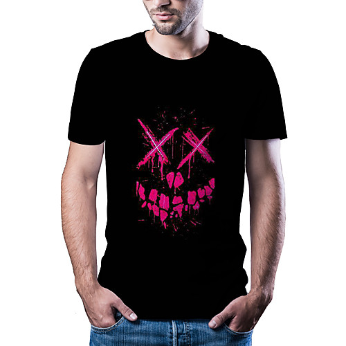 Men's T shirt Other Prints Graphic Skull Print Short Sleeve Daily Tops Cotton Simple Comfortable Black
Men's T shirt Other Prints Graphic Skull Print Short Sleeve Daily Tops Cotton Simple Comfortable Black