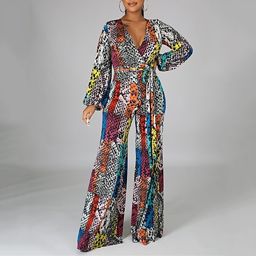 Women's Casual Streetwear Street Daily Wear High Waist Rainbow Jumpsuit Color Block Abstract Print
Women's Casual Streetwear Street Daily Wear High Waist Rainbow Jumpsuit Color Block Abstract Print