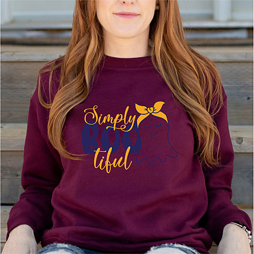 Women's Sweatshirt Halloween Ghost Letter Print Halloween Sports & Outdoor Casual Hot Stamping Basic Halloween 休闲套头长袖卫衣打底衫 Hoodies Sweatshirts Wine Red Yellow Gray
Women's Sweatshirt Halloween Ghost Letter Print Halloween Sports & Outdoor Casual Hot Stamping Basic Halloween 休闲套头长袖卫衣打底衫 Hoodies Sweatshirts Wine Red Yellow Gray