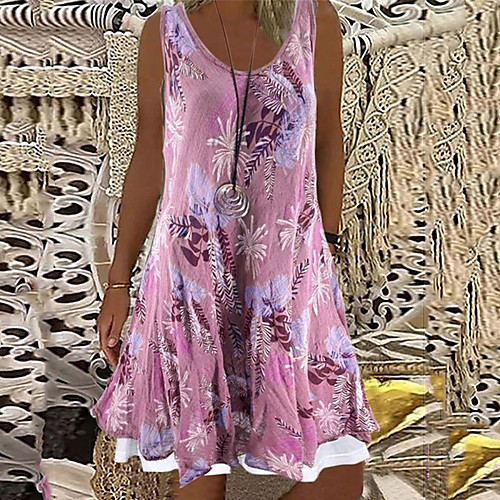 Women's A Line Dress Knee Length Dress Blue Gray Red Sleeveless Floral Print Summer Round Neck Casual 2021 S M L XL XXL 3XL 4XL 5XL
Women's A Line Dress Knee Length Dress Blue Gray Red Sleeveless Floral Print Summer Round Neck Casual 2021 S M L XL XXL 3XL 4XL 5XL