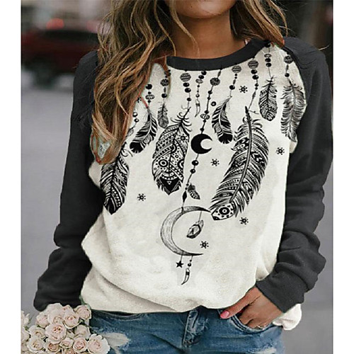 Women's Sweatshirt Pullover Print Print Daily Sports Other Prints Sportswear Streetwear Hoodies Sweatshirts Gray
Women's Sweatshirt Pullover Print Print Daily Sports Other Prints Sportswear Streetwear Hoodies Sweatshirts Gray