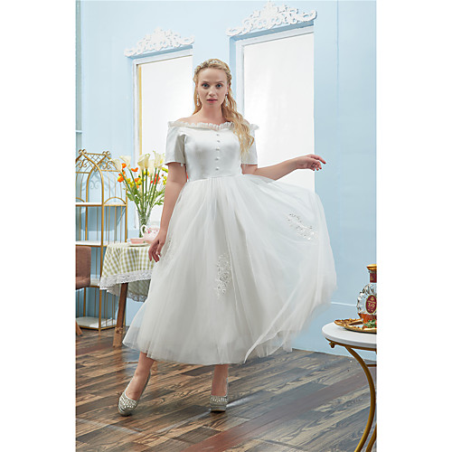 Ball Gown Plus Size Elegant Quinceanera Prom Dress Off Shoulder Short Sleeve Tea Length Tulle with Buttons 2021
Ball Gown Plus Size Elegant Quinceanera Prom Dress Off Shoulder Short Sleeve Tea Length Tulle with Buttons 2021