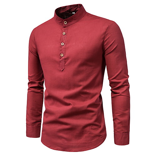 Men's Shirt non-printing Solid Color Button-Down Long Sleeve Daily Tops Simple Chinese Style Casual Blue Gray White
Men's Shirt non-printing Solid Color Button-Down Long Sleeve Daily Tops Simple Chinese Style Casual Blue Gray White