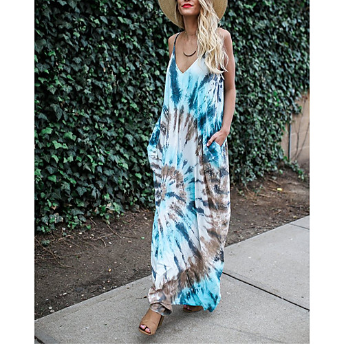 Women's Strap Dress Maxi long Dress Blue White Sleeveless Color Gradient Tie Dye Backless Print Fall Summer V Neck Casual Sexy Holiday 2021 S M L XL
Women's Strap Dress Maxi long Dress Blue White Sleeveless Color Gradient Tie Dye Backless Print Fall Summer V Neck Casual Sexy Holiday 2021 S M L XL