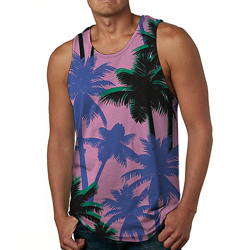 Men's Vest T shirt 3D Print Holiday Graphic Prints Tree 3D Print Sleeveless Daily Tops Basic Casual Round Neck Purple / Summer
Men's Vest T shirt 3D Print Holiday Graphic Prints Tree 3D Print Sleeveless Daily Tops Basic Casual Round Neck Purple / Summer