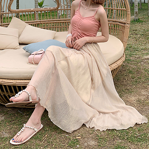 Women's Casual / Daily Weekend Basic Streetwear Maxi Skirts Solid Colored Tulle Blushing Pink Gray Green
Women's Casual / Daily Weekend Basic Streetwear Maxi Skirts Solid Colored Tulle Blushing Pink Gray Green