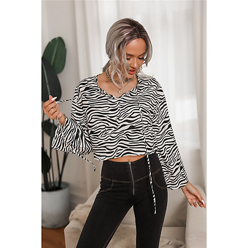 Women's Crop Top Blouse Shirt Graphic Long Sleeve Print V Neck Basic Streetwear Tops Black
Women's Crop Top Blouse Shirt Graphic Long Sleeve Print V Neck Basic Streetwear Tops Black