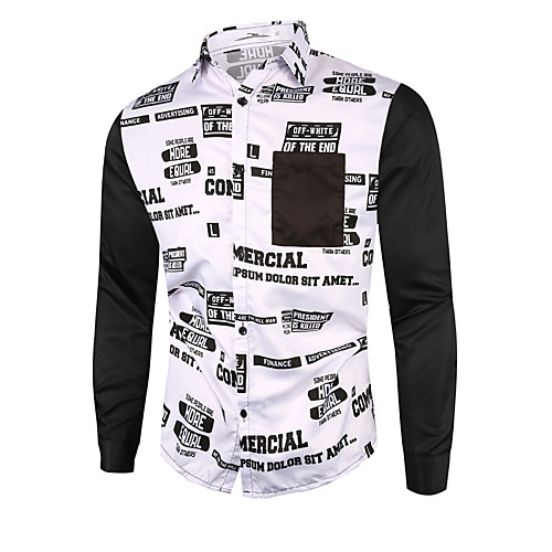 Men's Shirt Other Prints Color Block Geometry Print Long Sleeve Daily Tops Cotton Basic White
Men's Shirt Other Prints Color Block Geometry Print Long Sleeve Daily Tops Cotton Basic White