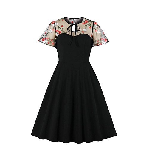 Women's A Line Dress Short Mini Dress Black embroidery Short Sleeve Floral Solid Color Summer Casual 2021 S M L XL XXL
Women's A Line Dress Short Mini Dress Black embroidery Short Sleeve Floral Solid Color Summer Casual 2021 S M L XL XXL