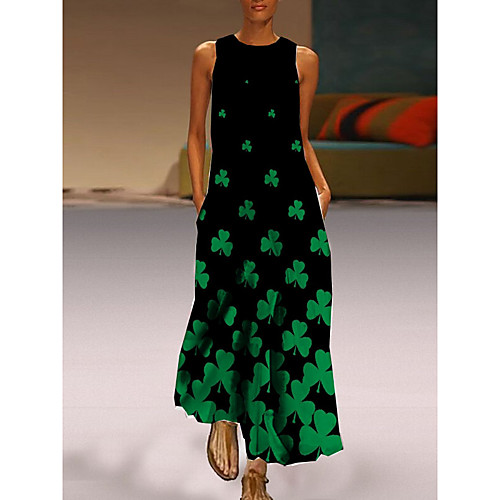 Women's Shift Dress Maxi long Dress Green Sleeveless Floral Print Fall Summer Round Neck Casual 2021 S M L XL XXL 3XL
Women's Shift Dress Maxi long Dress Green Sleeveless Floral Print Fall Summer Round Neck Casual 2021 S M L XL XXL 3XL