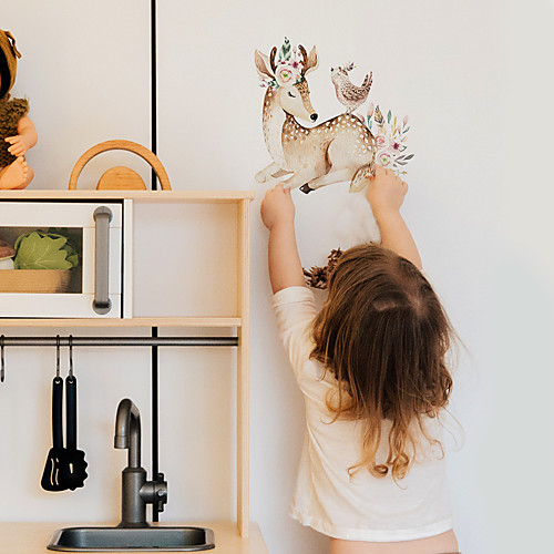 Children's Room Cartoon Self-adhesive Wall Stickers Sika Deer Pattern Bedroom Waterproof Cute Stickers
Children's Room Cartoon Self-adhesive Wall Stickers Sika Deer Pattern Bedroom Waterproof Cute Stickers