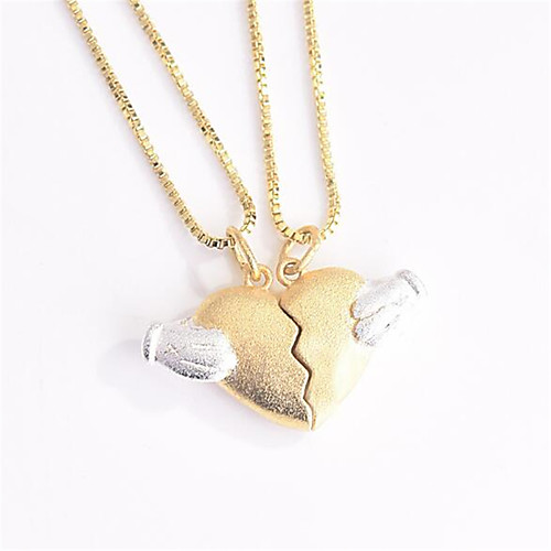Couple's Pendant Necklace Charm Necklace Classic Heart Precious Fashion Copper Gold Plated Gold 45 cm Necklace Jewelry 1pc For Christmas Party Evening Street Gift Birthday Party
Couple's Pendant Necklace Charm Necklace Classic Heart Precious Fashion Copper Gold Plated Gold 45 cm Necklace Jewelry 1pc For Christmas Party Evening Street Gift Birthday Party