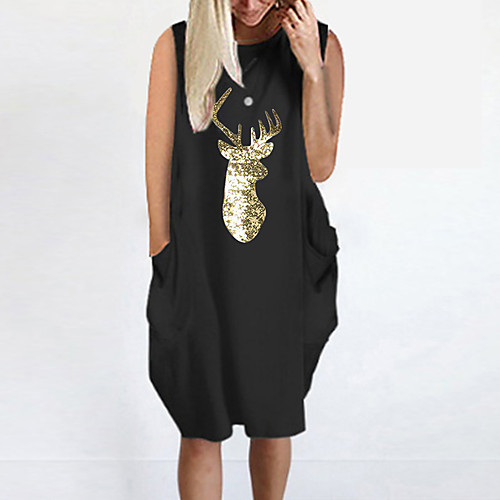 Women's T Shirt Dress Tee Dress Knee Length Dress Blue Yellow Fuchsia Gray Green White Black Sleeveless Animal Summer Round Neck Casual Oversized 2021 S M L XL XXL 3XL 4XL 5XL
Women's T Shirt Dress Tee Dress Knee Length Dress Blue Yellow Fuchsia Gray Green White Black Sleeveless Animal Summer Round Neck Casual Oversized 2021 S M L XL XXL 3XL 4XL 5XL