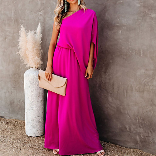 Women's A Line Dress Maxi long Dress Blushing Pink Black 3/4 Length Sleeve Solid Color Split Summer One Shoulder Casual Boho 2021 S M L XL
Women's A Line Dress Maxi long Dress Blushing Pink Black 3/4 Length Sleeve Solid Color Split Summer One Shoulder Casual Boho 2021 S M L XL