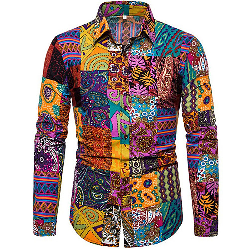 Men's Shirt Floral Tribal Button-Down Long Sleeve Casual Tops Lightweight Casual Fashion Breathable A B C
Men's Shirt Floral Tribal Button-Down Long Sleeve Casual Tops Lightweight Casual Fashion Breathable A B C