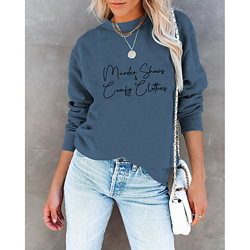 Women's Sweatshirt Pullover Text Print Daily Sports Hot Stamping Sportswear Streetwear Hoodies Sweatshirts Blue Wine Red
Women's Sweatshirt Pullover Text Print Daily Sports Hot Stamping Sportswear Streetwear Hoodies Sweatshirts Blue Wine Red