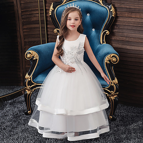 Ball Gown Floor Length Flower Girl Dresses Party Satin Sleeveless Jewel Neck with Sash / Ribbon / Formal Evening
Ball Gown Floor Length Flower Girl Dresses Party Satin Sleeveless Jewel Neck with Sash / Ribbon / Formal Evening
