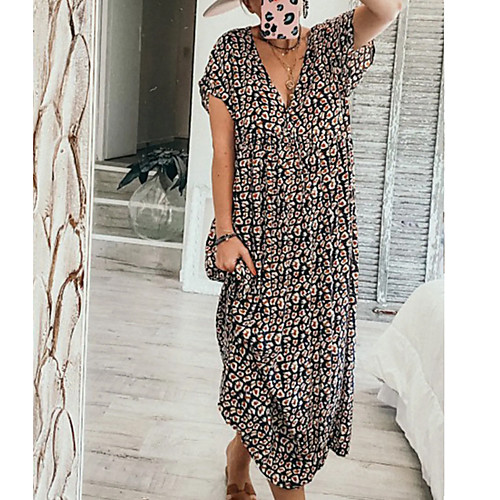 Women's Swing Dress Maxi long Dress Black Short Sleeve Leopard Print Spring Summer Sexy 2021 S M L XL XXL XXXL
Women's Swing Dress Maxi long Dress Black Short Sleeve Leopard Print Spring Summer Sexy 2021 S M L XL XXL XXXL