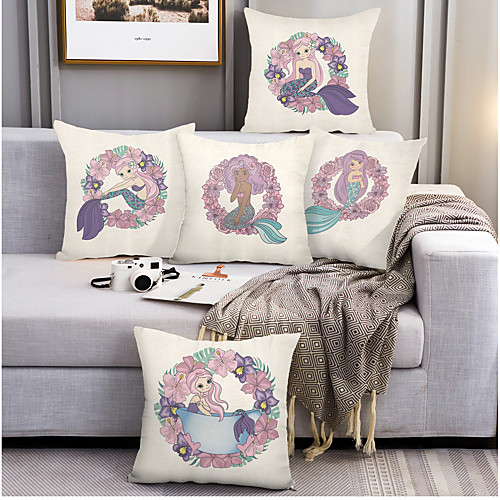 Mermaid Double Side Cushion Cover 5PC Soft Decorative Square Throw Pillow Cover Cushion Case Pillowcase for Bedroom Livingroom Superior Quality Machine Washable Outdoor Cushion for Sofa Couch Bed Chair
Mermaid Double Side Cushion Cover 5PC Soft Decorative Square Throw Pillow Cover Cushion Case Pillowcase for Bedroom Livingroom Superior Quality Machine Washable Outdoor Cushion for Sofa Couch Bed Chair