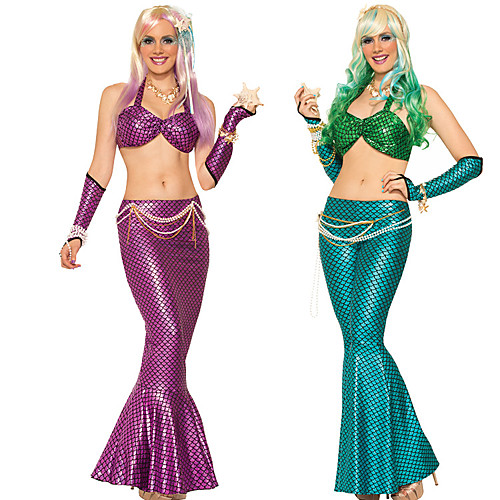 Aqua Queen Aqua Princess Mermaid Cosplay Costume Party Costume Women's Movie Cosplay Purple Green Bra Sleeves Tail Halloween Carnival Masquerade
Aqua Queen Aqua Princess Mermaid Cosplay Costume Party Costume Women's Movie Cosplay Purple Green Bra Sleeves Tail Halloween Carnival Masquerade