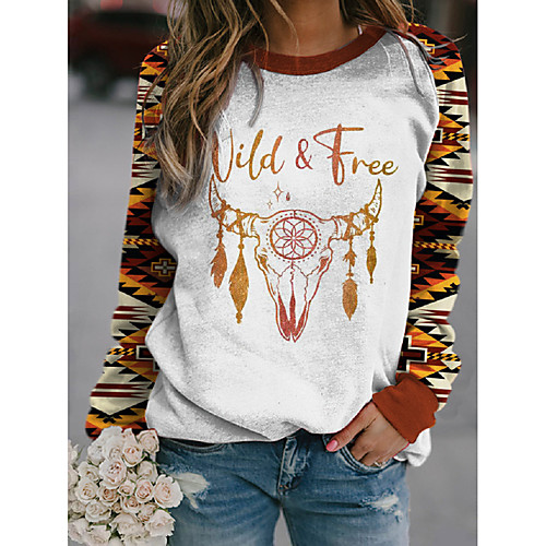 Women's Sweatshirt Pullover Print Print Daily Sports Other Prints Sportswear Streetwear Hoodies Sweatshirts White
Women's Sweatshirt Pullover Print Print Daily Sports Other Prints Sportswear Streetwear Hoodies Sweatshirts White