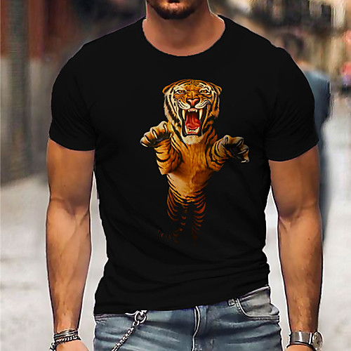 Men's Unisex Tee T shirt Shirt 3D Print Graphic Prints Tiger Print Short Sleeve Daily Tops Casual Designer Big and Tall Black
Men's Unisex Tee T shirt Shirt 3D Print Graphic Prints Tiger Print Short Sleeve Daily Tops Casual Designer Big and Tall Black