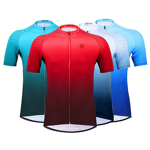 Women's Men's Short Sleeve Cycling Jersey Summer Blue / Black Red BlueWhite Gradient Bike Jersey Top Moisture Wicking Sports Clothing Apparel / High Elasticity
Women's Men's Short Sleeve Cycling Jersey Summer Blue / Black Red BlueWhite Gradient Bike Jersey Top Moisture Wicking Sports Clothing Apparel / High Elasticity