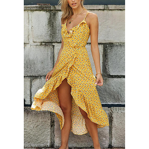 Women's Wrap Dress Midi Dress Light Blue Yellow Sleeveless Florals Stylish Floral Spring Summer V Neck Charm 2021 S M L XL XXL XXXL
Women's Wrap Dress Midi Dress Light Blue Yellow Sleeveless Florals Stylish Floral Spring Summer V Neck Charm 2021 S M L XL XXL XXXL