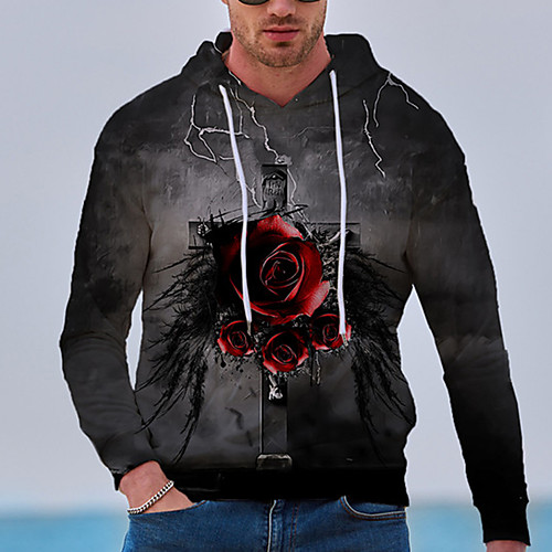 Men's Unisex Hoodie Graphic Prints Rose Print Daily Sports 3D Print 3D Print Casual Hoodies Sweatshirts Dark Gray
Men's Unisex Hoodie Graphic Prints Rose Print Daily Sports 3D Print 3D Print Casual Hoodies Sweatshirts Dark Gray