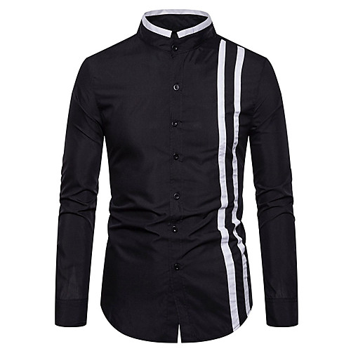 Men's Shirt non-printing Striped Long Sleeve Casual Tops Casual Soft Breathable Gray White Black
Men's Shirt non-printing Striped Long Sleeve Casual Tops Casual Soft Breathable Gray White Black