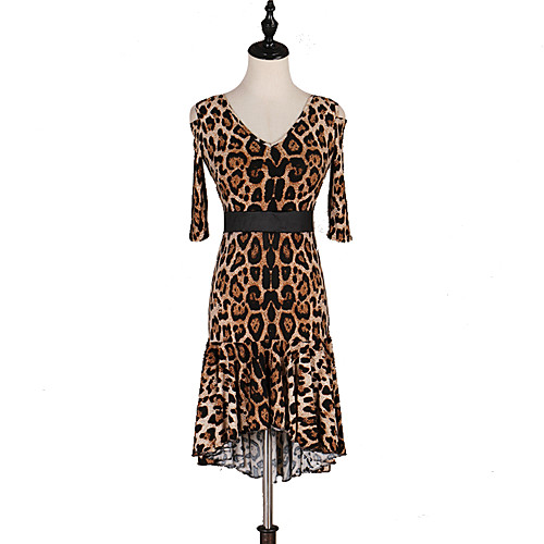 Latin Dance Dress Leopard Print Women's Training Performance Half Sleeve Natural Other
Latin Dance Dress Leopard Print Women's Training Performance Half Sleeve Natural Other