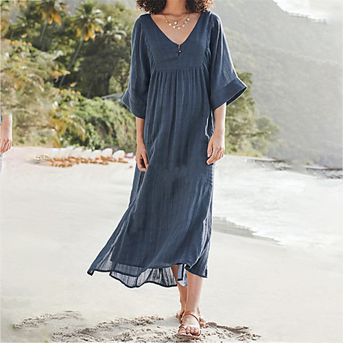 Women's A Line Dress Midi Dress Blue Yellow Green Brown Half Sleeve Solid Color Ruched Summer V Neck Casual 2021 S M L XL XXL 3XL
Women's A Line Dress Midi Dress Blue Yellow Green Brown Half Sleeve Solid Color Ruched Summer V Neck Casual 2021 S M L XL XXL 3XL