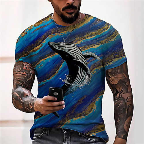 Men's Unisex Tee T shirt Shirt 3D Print Graphic Prints Shark Print Short Sleeve Daily Tops Casual Designer Big and Tall Blue
Men's Unisex Tee T shirt Shirt 3D Print Graphic Prints Shark Print Short Sleeve Daily Tops Casual Designer Big and Tall Blue