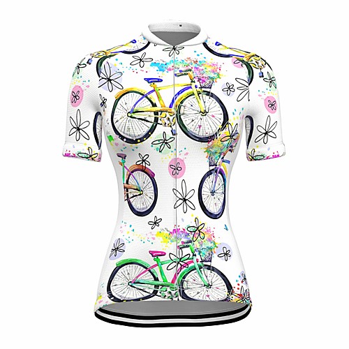 21Grams Women's Short Sleeve Cycling Jersey Summer Spandex White Floral Botanical Bike Top Mountain Bike MTB Road Bike Cycling Quick Dry Moisture Wicking Sports Clothing Apparel / Stretchy
21Grams Women's Short Sleeve Cycling Jersey Summer Spandex White Floral Botanical Bike Top Mountain Bike MTB Road Bike Cycling Quick Dry Moisture Wicking Sports Clothing Apparel / Stretchy