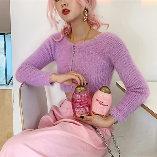 Women's Solid Color Cardigan Cotton Long Sleeve Sweater Cardigans V Neck Purple Blushing Pink
Women's Solid Color Cardigan Cotton Long Sleeve Sweater Cardigans V Neck Purple Blushing Pink