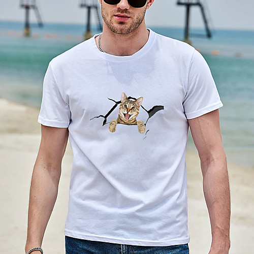 Men's Unisex Tee T shirt Hot Stamping Cat Graphic Prints Plus Size Print Short Sleeve Casual Tops Basic Designer Big and Tall White
Men's Unisex Tee T shirt Hot Stamping Cat Graphic Prints Plus Size Print Short Sleeve Casual Tops Basic Designer Big and Tall White