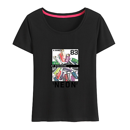 Women's Painting T shirt Graphic Text Print Round Neck Basic Tops Cotton Blushing Pink White Black
Women's Painting T shirt Graphic Text Print Round Neck Basic Tops Cotton Blushing Pink White Black