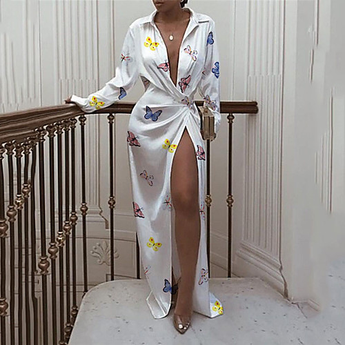 Women's Shirt Dress Maxi long Dress Blue Yellow Green White Black Long Sleeve Floral Butterfly Tie Dye Split Print Fall V Neck Casual 2021 S M L XL XXL
Women's Shirt Dress Maxi long Dress Blue Yellow Green White Black Long Sleeve Floral Butterfly Tie Dye Split Print Fall V Neck Casual 2021 S M L XL XXL
