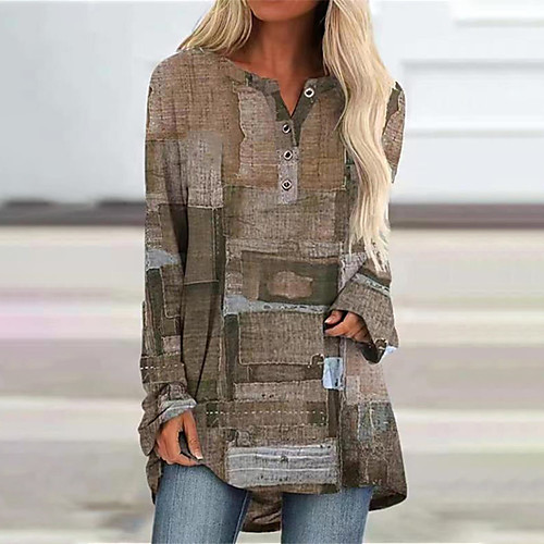 Women's Shift Dress Short Mini Dress Blue Khaki Green Long Sleeve Print Color Block Button Print Fall V Neck Casual 2021 S M L XL XXL 3XL
Women's Shift Dress Short Mini Dress Blue Khaki Green Long Sleeve Print Color Block Button Print Fall V Neck Casual 2021 S M L XL XXL 3XL