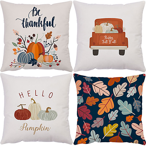Autumn Double Side Cushion Cover 4PC Soft Decorative Square Throw Pillow Cover Cushion Case Pillowcase for Bedroom Livingroom Superior Quality Machine Washable Outdoor Cushion for Sofa Couch Bed Chair Fall Pumpkin
Autumn Double Side Cushion Cover 4PC Soft Decorative Square Throw Pillow Cover Cushion Case Pillowcase for Bedroom Livingroom Superior Quality Machine Washable Outdoor Cushion for Sofa Couch Bed Chair Fall Pumpkin