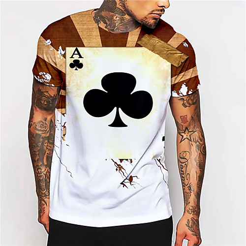 Men's Unisex Tee T shirt Shirt 3D Print Graphic Prints Poker Print Short Sleeve Daily Tops Casual Designer Big and Tall White
Men's Unisex Tee T shirt Shirt 3D Print Graphic Prints Poker Print Short Sleeve Daily Tops Casual Designer Big and Tall White