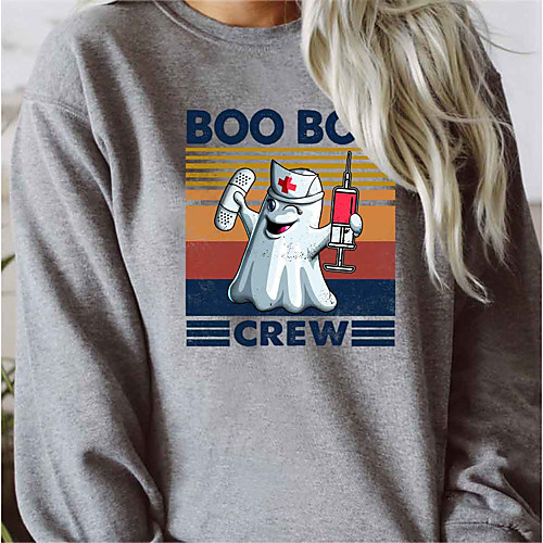 Women's Sweatshirt Halloween Ghost Letter Print Halloween Sports & Outdoor Casual Hot Stamping Basic Halloween 休闲套头长袖卫衣打底衫 Hoodies Sweatshirts Wine Red Yellow Gray
Women's Sweatshirt Halloween Ghost Letter Print Halloween Sports & Outdoor Casual Hot Stamping Basic Halloween 休闲套头长袖卫衣打底衫 Hoodies Sweatshirts Wine Red Yellow Gray