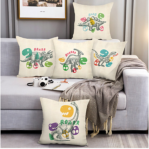 Dinosaur Double Side Cushion Cover 5PC Soft Decorative Square Throw Pillow Cover Cushion Case Pillowcase for Bedroom Livingroom Superior Quality Machine Washable Outdoor Cushion for Sofa Couch Bed Chair Animal Theme
Dinosaur Double Side Cushion Cover 5PC Soft Decorative Square Throw Pillow Cover Cushion Case Pillowcase for Bedroom Livingroom Superior Quality Machine Washable Outdoor Cushion for Sofa Couch Bed Chair Animal Theme