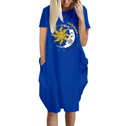 Women's T Shirt Dress Tee Dress Knee Length Dress Blue Yellow Fuchsia Gray Green White Black Short Sleeve Print Summer Round Neck Casual Oversized 2021 S M L XL XXL 3XL 4XL 5XL
Women's T Shirt Dress Tee Dress Knee Length Dress Blue Yellow Fuchsia Gray Green White Black Short Sleeve Print Summer Round Neck Casual Oversized 2021 S M L XL XXL 3XL 4XL 5XL