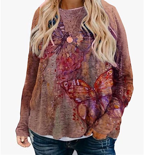 Women's Plus Size Tops T shirt Multi Color Print Long Sleeve Round Neck Ethnic Casual Spring Summer Blue Red Gray Big Size L XL XXL 3XL
Women's Plus Size Tops T shirt Multi Color Print Long Sleeve Round Neck Ethnic Casual Spring Summer Blue Red Gray Big Size L XL XXL 3XL