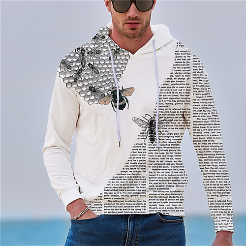Men's Unisex Hoodie Graphic Prints Bee Print Daily Sports 3D Print 3D Print Casual Hoodies Sweatshirts White
Men's Unisex Hoodie Graphic Prints Bee Print Daily Sports 3D Print 3D Print Casual Hoodies Sweatshirts White