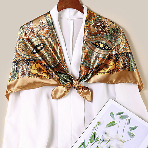Women's Square Scarf Holiday Multi-color Scarf Floral / All Seasons / Polyester
Women's Square Scarf Holiday Multi-color Scarf Floral / All Seasons / Polyester